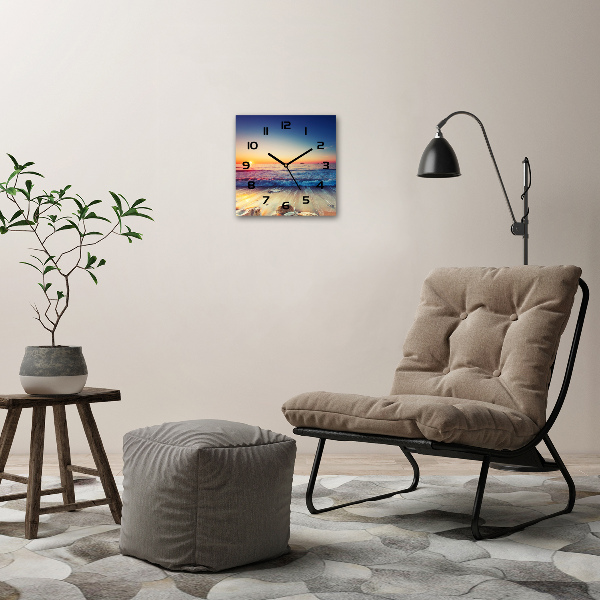 Orologio quadrato con motivo «Mare di alba»