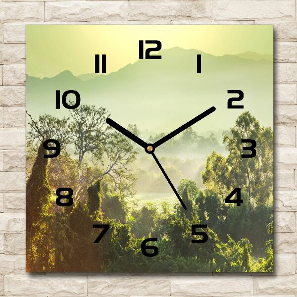 Orologio da parete quadrato con motivo giungla