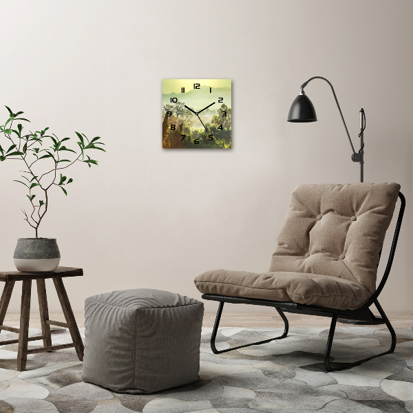 Orologio da parete quadrato con motivo giungla