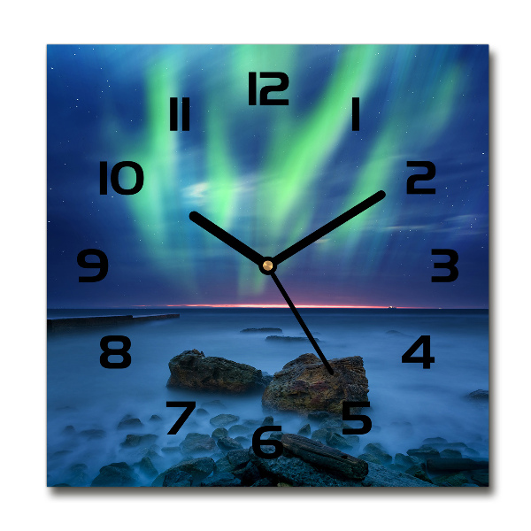 Orologio quadrato con quadrante effetto aurora boreale