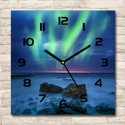 Orologio quadrato con quadrante effetto aurora boreale