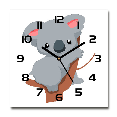 Orologio quadrato con motivo di un koala su un albero