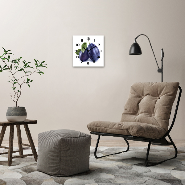 Orologio quadrato con quadrante color prugna