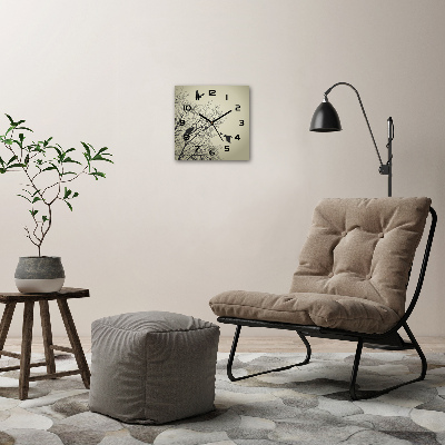 Orologio quadrato con stampa raffigurante corvi su un albero