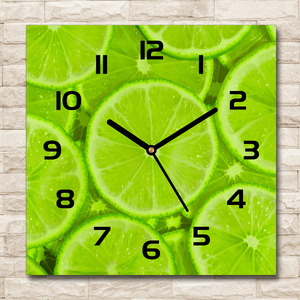 Orologio da parete quadrato in colore lime