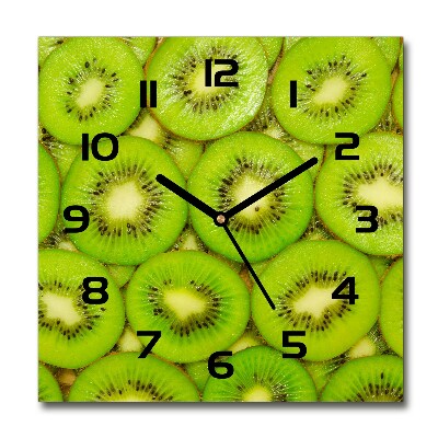 Orologio quadrato in vetro con motivo kiwi