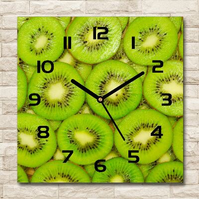 Orologio quadrato in vetro con motivo kiwi