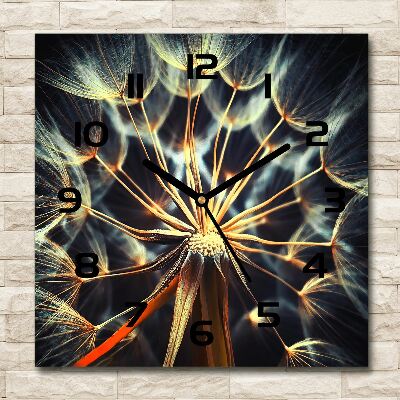 Orologio quadrato con motivo a denti di leone