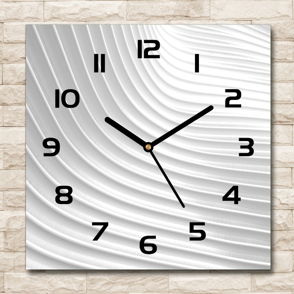 Orologio quadrato in vetro con motivo a linee astratte