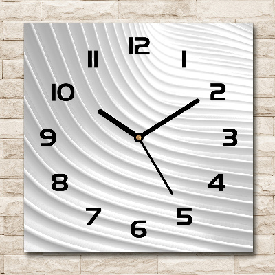 Orologio quadrato in vetro con motivo a linee astratte
