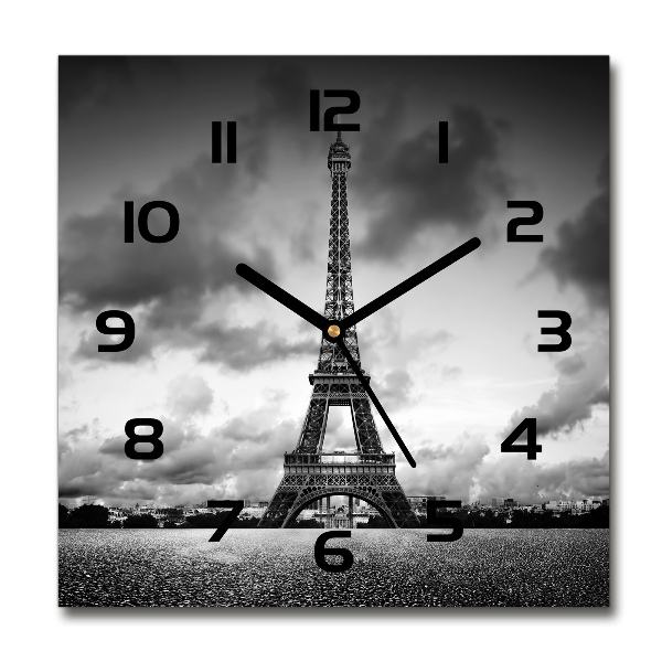Orologio quadrato in vetro con motivo della Torre Eiffel di Parigi