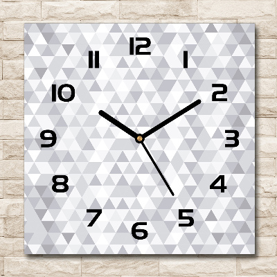 Orologio quadrato con motivo a triangoli grigi
