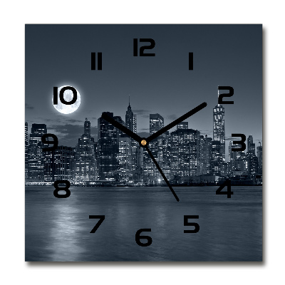 Orologio quadrato con motivo New York di notte