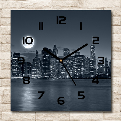 Orologio quadrato con motivo New York di notte