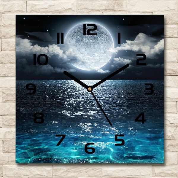 Orologio da parete quadrato con motivo della luna piena