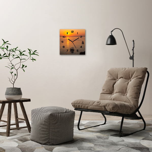 Orologio quadrato con motivo 