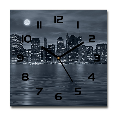 Orologio quadrato con motivo New York di notte