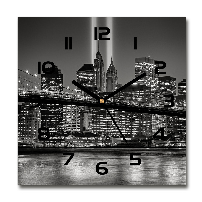 Orologio da parete quadrato con grafica di Manhattan, New York
