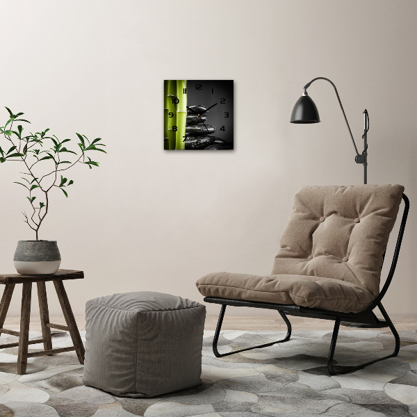 Orologio quadrato con cassa in bambù