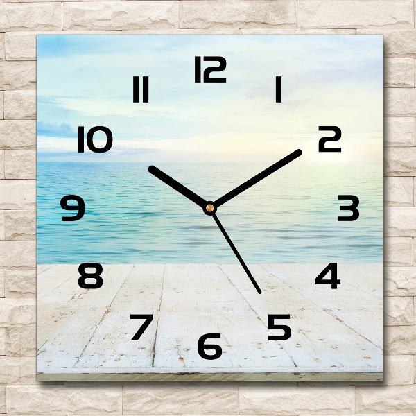 Orologio da parete quadrato con motivo mare