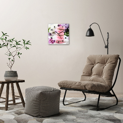 Orologio da parete quadrato con decorazione a tema biscotti