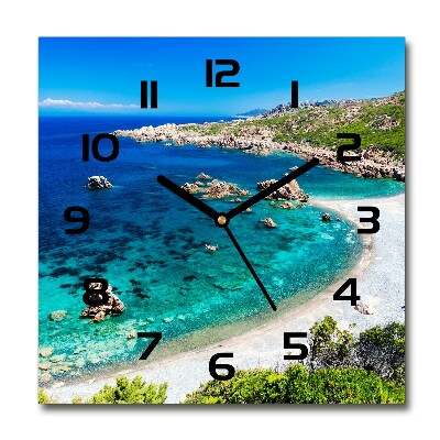 Orologio quadrato con motivo 'Baia di mare'