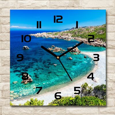 Orologio quadrato con motivo 'Baia di mare'