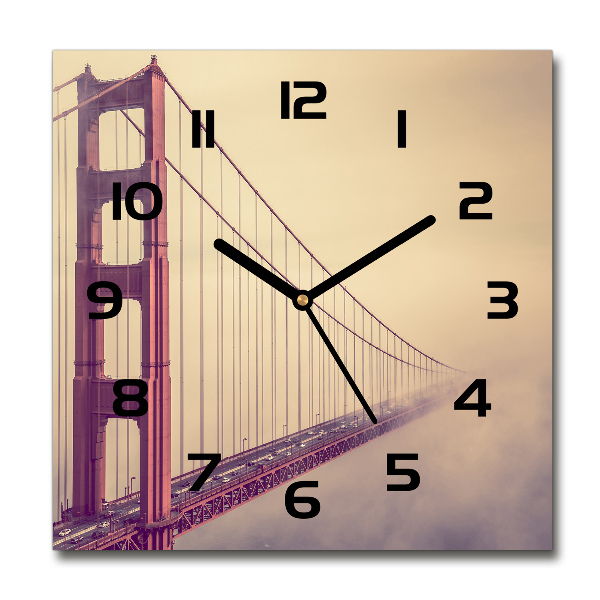Orologio quadrato con motivo Ponte di San Francisco