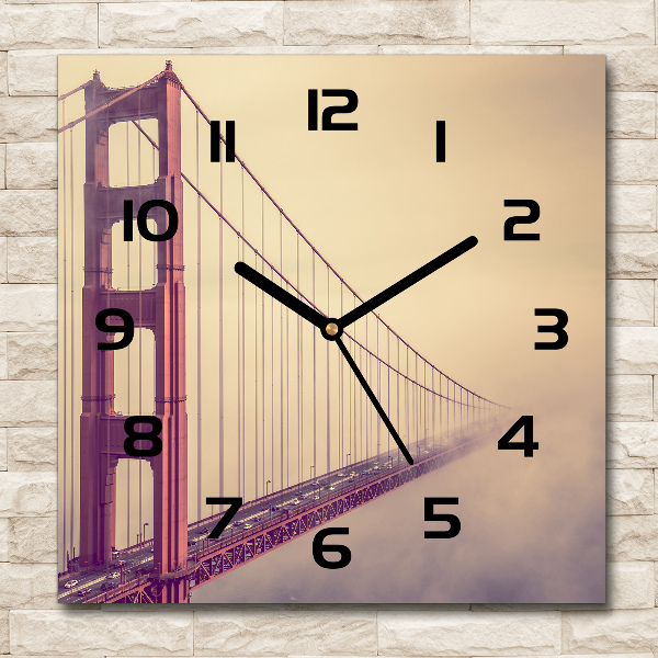 Orologio quadrato con motivo Ponte di San Francisco