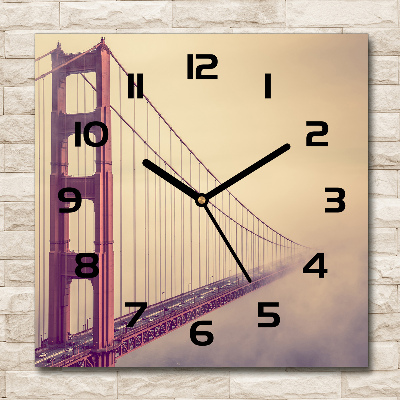 Orologio quadrato con motivo Ponte di San Francisco