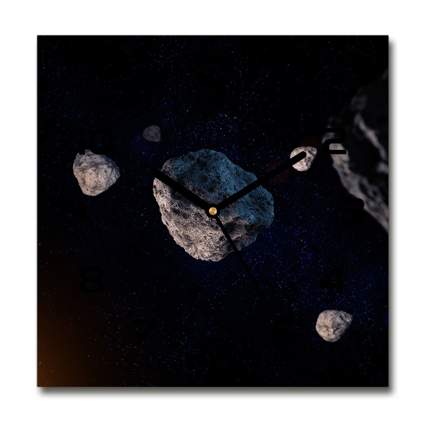 Orologio quadrato in vetro con motivo Meteore