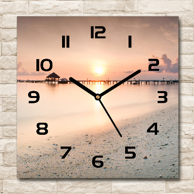 Orologio quadrato in vetro con motivo 