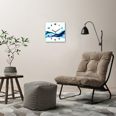 Orologio quadrato con motivo a onde astratte