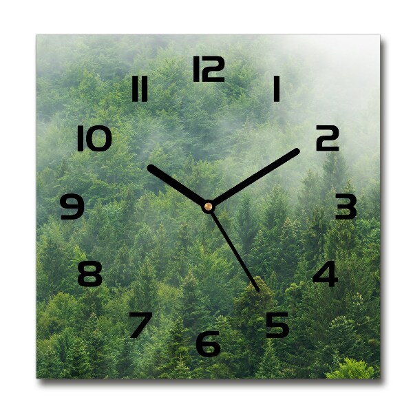 Orologio quadrato con motivo Foresta misteriosa