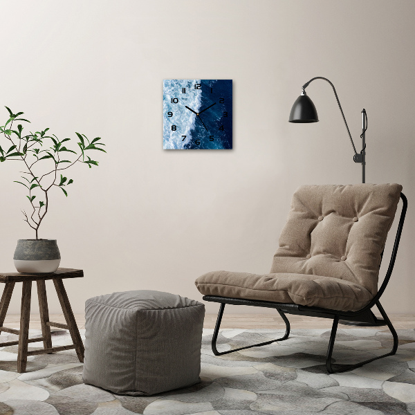 Orologio quadrato in vetro con decorazione 