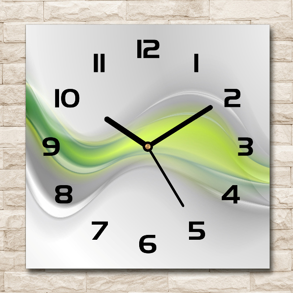 Orologio quadrato con motivo a onde astratte
