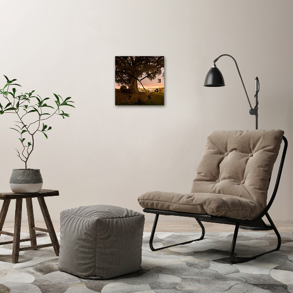 Orologio da parete quadrato con motivo 