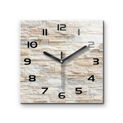 Orologio da parete quadrato con motivo a muro di mattoni