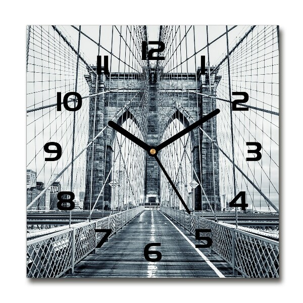 Orologio da parete quadrato con stampa del Ponte di Brooklyn