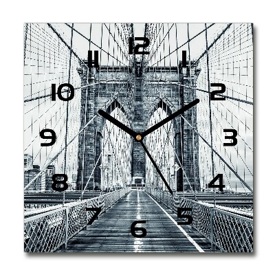 Orologio da parete quadrato con stampa del Ponte di Brooklyn