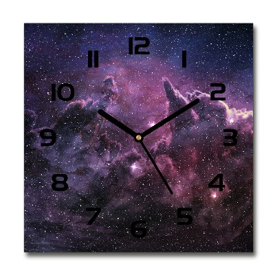 Orologio da parete quadrato con decorazione a tema nebulosa