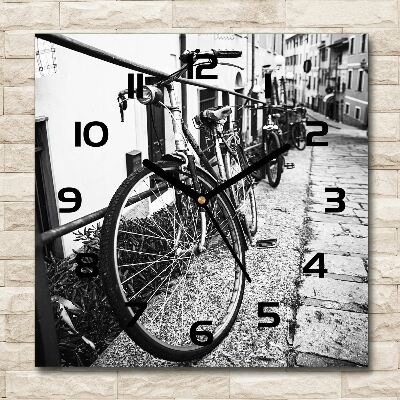 Orologio quadrato con motivo Biciclette da città