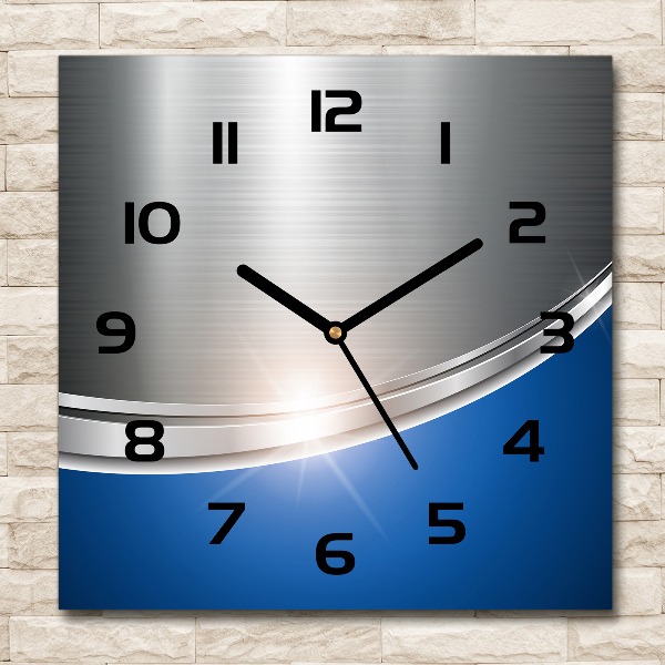 Orologio quadrato con quadrante ad effetto metallico in stile astratto