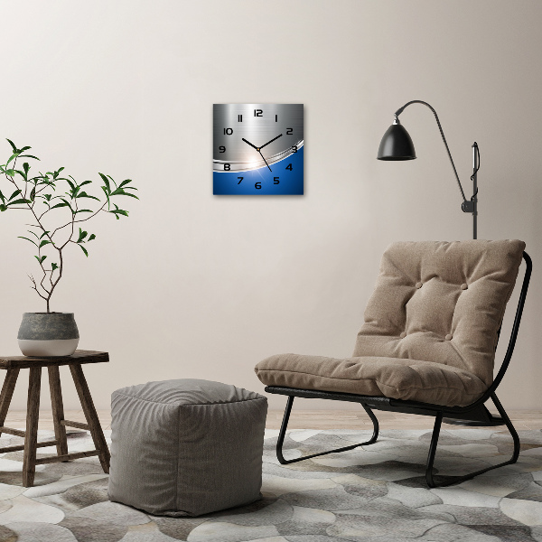 Orologio quadrato con quadrante ad effetto metallico in stile astratto