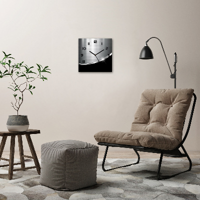 Orologio da parete quadrato con motivo astratto in metallo