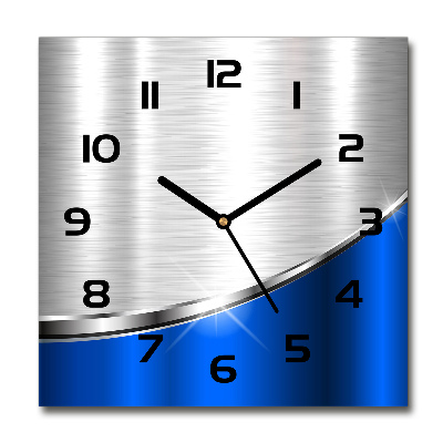 Orologio da parete quadrato con motivo metallico astratto