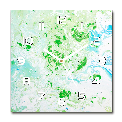 Orologio quadrato in vetro con sfondo astratto