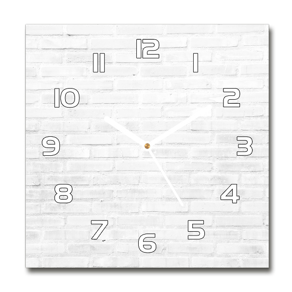 Orologio quadrato con quadrante decorato con motivo di muro di mattoni