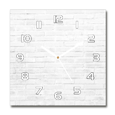 Orologio quadrato con quadrante decorato con motivo di muro di mattoni