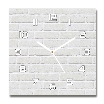Orologio da parete quadrato con motivo muro di mattoni